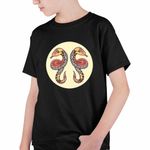 Fashion, accesorii si bijuterii - Copii - Imbracaminte copii - Tricouri copii - Tricou Copii Baieti Gemeni Zodiac Horoscop Gemini Mandala Astrologie Serpi CoolTrend, negru, marime S Copii - Infinity.ro