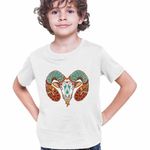 Fashion, accesorii si bijuterii - Copii - Imbracaminte copii - Tricouri copii - Tricou Copii Baieti Berbec Zodiac Horoscop Aries Mandala Astrologie CoolTrend, alb, marime M Copii - Infinity.ro