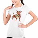 Fashion, accesorii si bijuterii - Copii - Imbracaminte copii - Tricouri copii - Tricou Copii Fete Taur Zodiac Horoscop Taurus Mandala Astrologie CoolTrend, alb, marime XS Copii - Infinity.ro