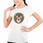 Fashion, accesorii si bijuterii - Copii - Imbracaminte copii - Tricouri copii - Tricou Copii Fete Leu Zodiac Horoscop Leo Mandala Astrologie CoolTrend, alb, marime L Copii - Infinity.ro