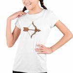 Fashion, accesorii si bijuterii - Copii - Imbracaminte copii - Tricouri copii - Tricou Copii Fete Sagetator Zodiac Horoscop Sagittarius Mandala Astrologie CoolTrend, alb, marime S Copii - Infinity.ro