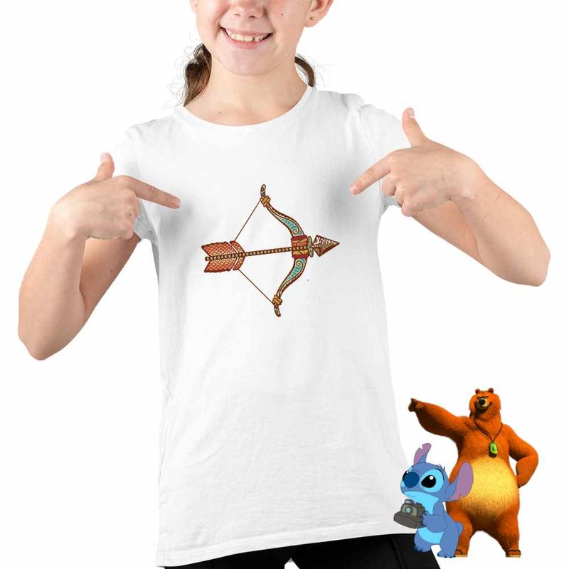 Fashion, accesorii si bijuterii - Copii - Imbracaminte copii - Tricouri copii - Tricou Copii Fete Sagetator Zodiac Horoscop Sagittarius Mandala Astrologie CoolTrend, alb, marime S Copii - Infinity.ro