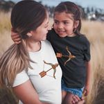 Fashion, accesorii si bijuterii - Copii - Imbracaminte copii - Tricouri copii - Tricou Copii Fete Sagetator Zodiac Horoscop Sagittarius Mandala Astrologie CoolTrend, alb, marime S Copii - Infinity.ro