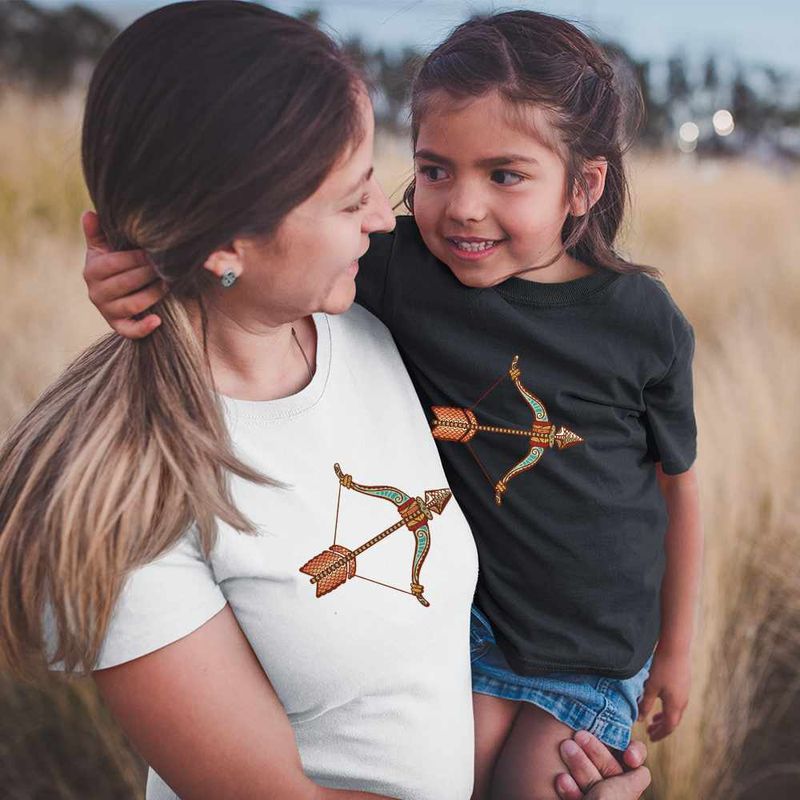 Fashion, accesorii si bijuterii - Copii - Imbracaminte copii - Tricouri copii - Tricou Copii Fete Sagetator Zodiac Horoscop Sagittarius Mandala Astrologie CoolTrend, alb, marime S Copii - Infinity.ro