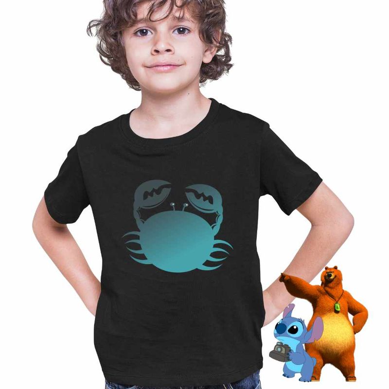 Fashion, accesorii si bijuterii - Copii - Imbracaminte copii - Tricouri copii - Tricou Copii Baieti Rac Horoscop Zodie Astrologie Cance CoolTrend, negru, marime S Copii - Infinity.ro