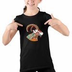 Fashion, accesorii si bijuterii - Copii - Imbracaminte copii - Tricouri copii - Tricou Copii Fete Capricorn Zodiac Horoscop Mandala Astrologie CoolTrend, negru, marime L Copii - Infinity.ro