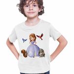 Fashion, accesorii si bijuterii - Copii - Imbracaminte copii - Tricouri copii - Tricou Copii Baieti Sofia Intai Veverita Iepuras Pasari, alb, marime XL Copii - Infinity.ro