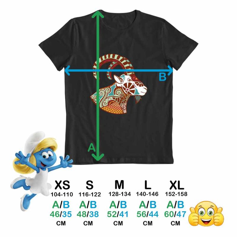 Fashion, accesorii si bijuterii - Copii - Imbracaminte copii - Tricouri copii - Tricou Copii Fete Capricorn Zodiac Horoscop Mandala Astrologie CoolTrend, negru, marime L Copii - Infinity.ro