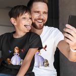Fashion, accesorii si bijuterii - Copii - Imbracaminte copii - Tricouri copii - Tricou Copii Baieti Sofia Intai Veverita Iepuras Pasari, alb, marime XL Copii - Infinity.ro