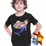 Fashion, accesorii si bijuterii - Copii - Imbracaminte copii - Tricouri copii - Tricou Copii Baieti Sofia Intai Sirena, negru, marime XS Copii - Infinity.ro