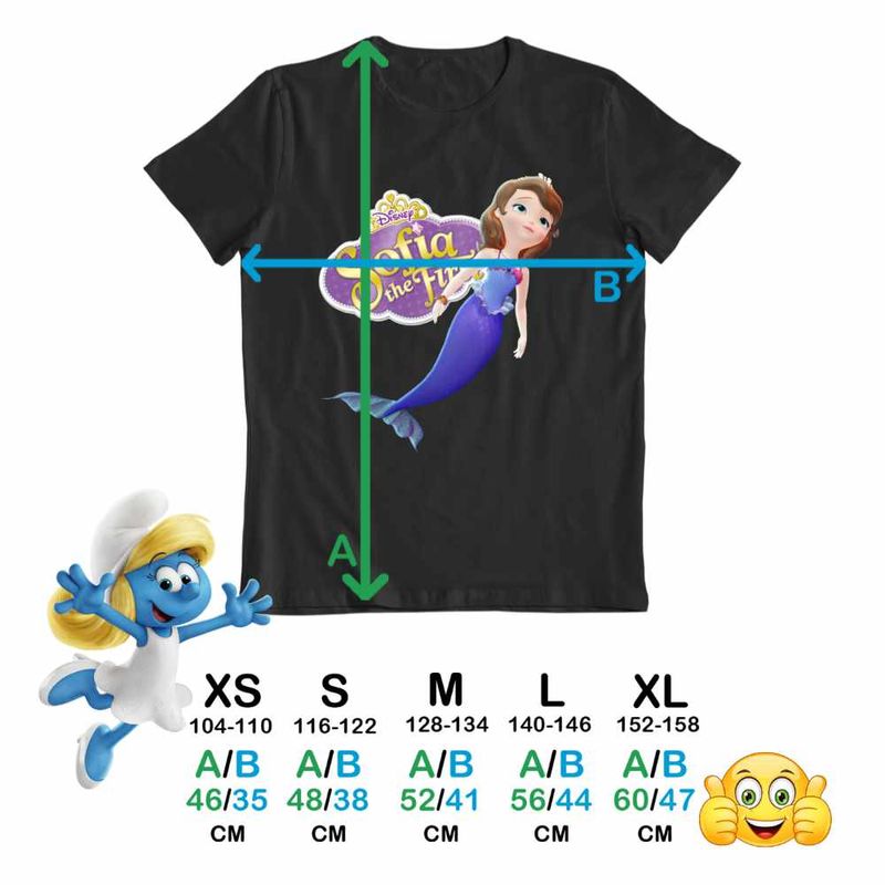 Fashion, accesorii si bijuterii - Copii - Imbracaminte copii - Tricouri copii - Tricou Copii Baieti Sofia Intai Sirena, negru, marime XS Copii - Infinity.ro