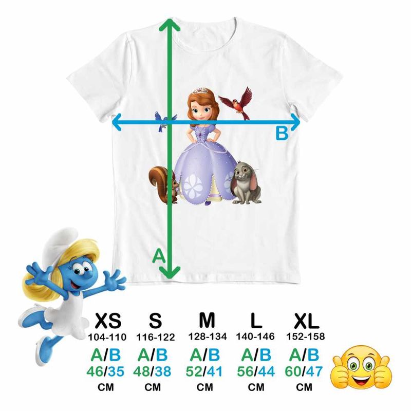 Fashion, accesorii si bijuterii - Copii - Imbracaminte copii - Tricouri copii - Tricou Copii Fete Sofia Intai Veverita Iepuras Pasari, alb, marime XL Copii - Infinity.ro