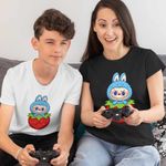 Fashion, accesorii si bijuterii - Copii - Imbracaminte copii - Tricouri copii - Tricou Copii Baieti Labubu Strawberry Capsuna, negru, marime S Copii - Infinity.ro