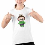 Fashion, accesorii si bijuterii - Copii - Imbracaminte copii - Tricouri copii - Tricou Copii Fete Labubu Hulk Marvel, alb, marime M Copii - Infinity.ro