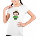 Fashion, accesorii si bijuterii - Copii - Imbracaminte copii - Tricouri copii - Tricou Copii Fete Labubu Hulk Marvel, alb, marime M Copii - Infinity.ro