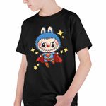 Fashion, accesorii si bijuterii - Copii - Imbracaminte copii - Tricouri copii - Tricou Copii Baieti Labubu Superman Marvel CoolTrend, negru, marime XL Copii - Infinity.ro