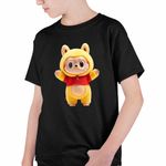Fashion, accesorii si bijuterii - Copii - Imbracaminte copii - Tricouri copii - Tricou Copii Baieti Labubu Winnie the Pooh Ursulet de plus CoolTrend, negru, marime L Copii - Infinity.ro