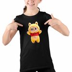 Fashion, accesorii si bijuterii - Copii - Imbracaminte copii - Tricouri copii - Tricou Copii Fete Labubu Winnie the Pooh Ursulet de plus CoolTrend, negru, marime L Copii - Infinity.ro