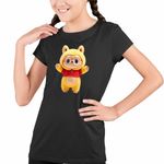 Fashion, accesorii si bijuterii - Copii - Imbracaminte copii - Tricouri copii - Tricou Copii Fete Labubu Winnie the Pooh Ursulet de plus CoolTrend, negru, marime L Copii - Infinity.ro