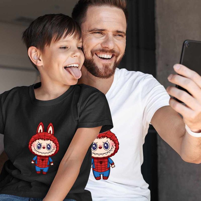 Fashion, accesorii si bijuterii - Copii - Imbracaminte copii - Tricouri copii - Tricou Copii Baieti Labubu Spiderman Marvel Spidey Paienjenel CoolTrend, alb, marime XS Copii - Infinity.ro