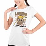 Fashion, accesorii si bijuterii - Copii - Imbracaminte copii - Tricouri copii - Tricou Copii Fete Labubu Nerd Power, alb, marime XS Copii - Infinity.ro