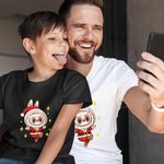 Fashion, accesorii si bijuterii - Copii - Imbracaminte copii - Tricouri copii - Tricou Copii Baieti Labubu Mos Craciun CoolTrend, alb, marime XL Copii - Infinity.ro