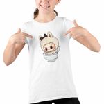 Fashion, accesorii si bijuterii - Copii - Imbracaminte copii - Tricouri copii - Tricou Copii Fete Labubu Skibidi Toilet CoolTrend, alb, marime XL Copii - Infinity.ro