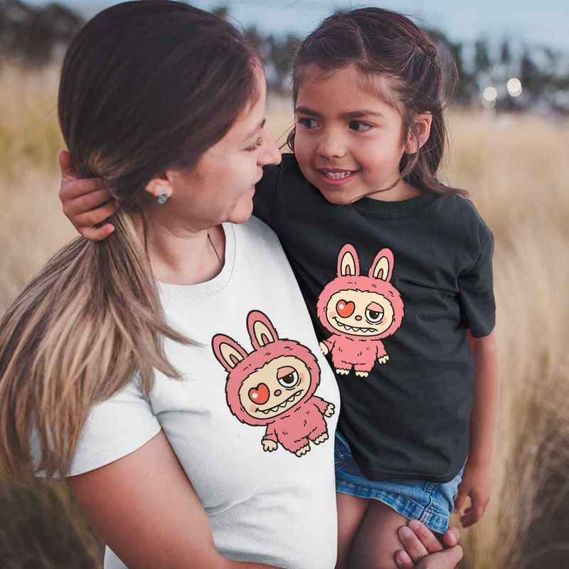 Fashion, accesorii si bijuterii - Copii - Imbracaminte copii - Tricouri copii - Tricou Copii Fete Labubu Heartbreak Dragobete Valentines Day Iubi CoolTrend, alb, marime XL Copii - Infinity.ro