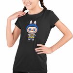 Fashion, accesorii si bijuterii - Copii - Imbracaminte copii - Tricouri copii - Tricou Copii Fete Labubu Batman Batroti CoolTrend, negru, marime L Copii - Infinity.ro