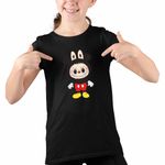 Fashion, accesorii si bijuterii - Copii - Imbracaminte copii - Tricouri copii - Tricou Copii Fete Labubu Mickey Mouse CoolTrend, negru, marime XL Copii - Infinity.ro