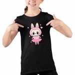 Fashion, accesorii si bijuterii - Copii - Imbracaminte copii - Tricouri copii - Tricou Copii Fete Labubu Balerina Balet CoolTrend, negru, marime S Copii - Infinity.ro