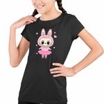 Fashion, accesorii si bijuterii - Copii - Imbracaminte copii - Tricouri copii - Tricou Copii Fete Labubu Balerina Balet CoolTrend, negru, marime S Copii - Infinity.ro