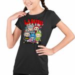 Fashion, accesorii si bijuterii - Copii - Imbracaminte copii - Tricouri copii - Tricou Copii Fete Labubu Supereroi Marvel CoolTrend, negru, marime S Copii - Infinity.ro