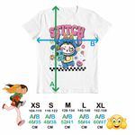 Fashion, accesorii si bijuterii - Copii - Imbracaminte copii - Tricouri copii - Tricou Copii Baieti Labubu Stitch Stich CoolTrend, alb, marime L Copii - Infinity.ro