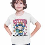 Fashion, accesorii si bijuterii - Copii - Imbracaminte copii - Tricouri copii - Tricou Copii Baieti Labubu Stitch Stich CoolTrend, alb, marime L Copii - Infinity.ro