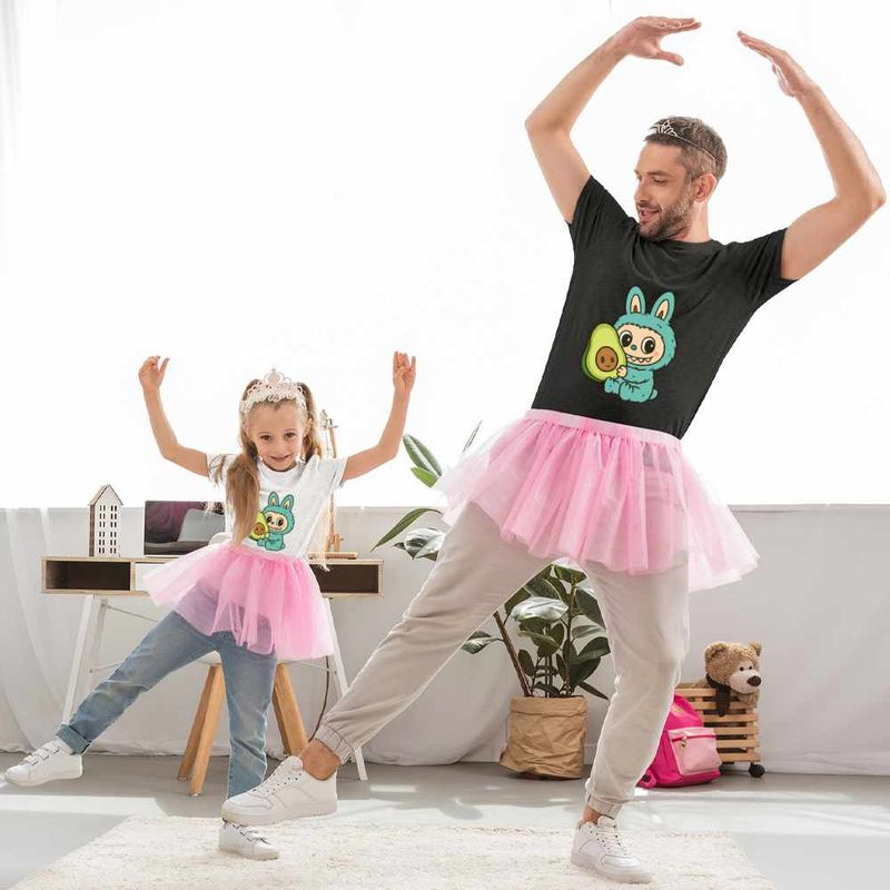 Fashion, accesorii si bijuterii - Copii - Imbracaminte copii - Tricouri copii - Tricou Copii Fete Labubu Avocado CoolTrend, negru, marime S Copii - Infinity.ro