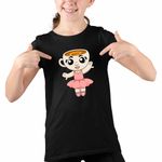 Fashion, accesorii si bijuterii - Copii - Imbracaminte copii - Tricouri copii - Tricou Copii Fete Ballerina Cappuccina Brain rot CoolTrend, negru, marime M Copii - Infinity.ro