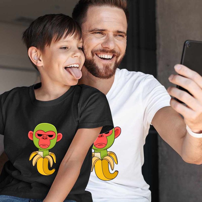 Fashion, accesorii si bijuterii - Copii - Imbracaminte copii - Tricouri copii - Tricou Copii Baieti Cimpanzini Bananini Brainrot CoolTrend, alb, marime XS Copii - Infinity.ro
