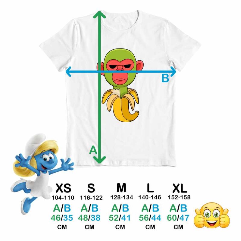 Fashion, accesorii si bijuterii - Copii - Imbracaminte copii - Tricouri copii - Tricou Copii Fete Cimpanzini Bananini Brainrot CoolTrend, alb, marime L Copii - Infinity.ro