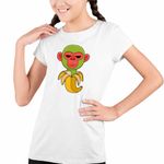 Fashion, accesorii si bijuterii - Copii - Imbracaminte copii - Tricouri copii - Tricou Copii Fete Cimpanzini Bananini Brainrot CoolTrend, alb, marime L Copii - Infinity.ro