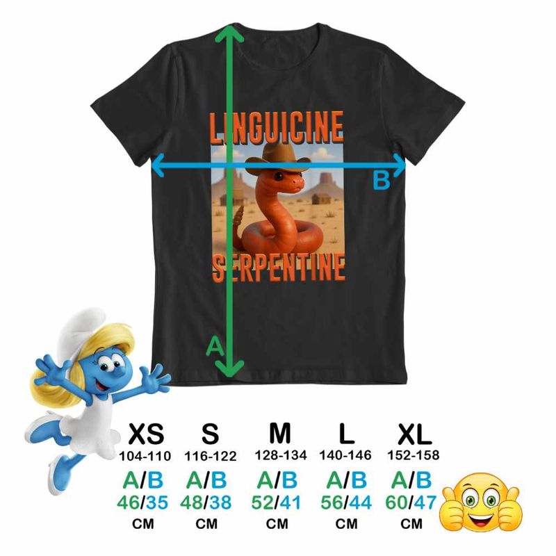 Fashion, accesorii si bijuterii - Copii - Imbracaminte copii - Tricouri copii - Tricou Copii Baieti Linguicine Serpentine Brainrot Brain Rot CoolTrend, negru, marime S Copii - Infinity.ro
