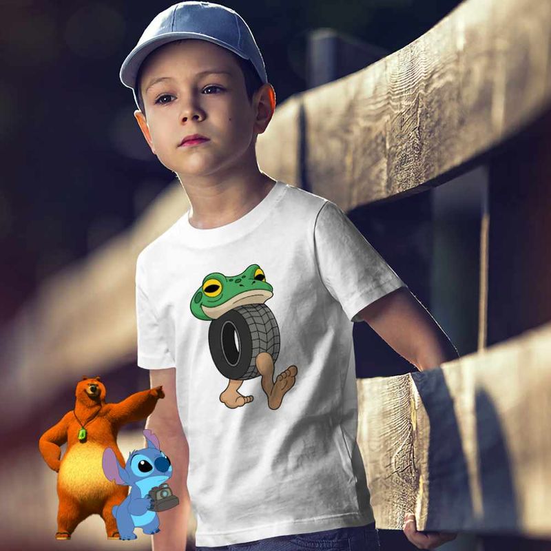 Fashion, accesorii si bijuterii - Copii - Imbracaminte copii - Tricouri copii - Tricou Copii Baieti Boneca Ambalubu Brainrot CoolTrend, alb, marime M Copii - Infinity.ro