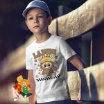 Fashion, accesorii si bijuterii - Copii - Imbracaminte copii - Tricouri copii - Tricou Copii Baieti Labubu Nerd Power, alb, marime XS Copii - Infinity.ro