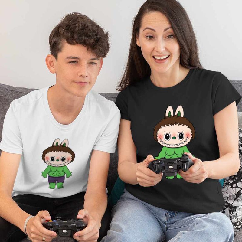 Fashion, accesorii si bijuterii - Copii - Imbracaminte copii - Tricouri copii - Tricou Copii Baieti Labubu Hulk Marvel, negru, marime L Copii - Infinity.ro