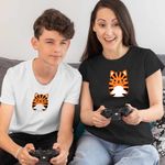 Fashion, accesorii si bijuterii - Copii - Imbracaminte copii - Tricouri copii - Tricou Copii Baieti Squishmallows Tigru Jungla Tigroaica CoolTrend, negru, marime L Copii - Infinity.ro