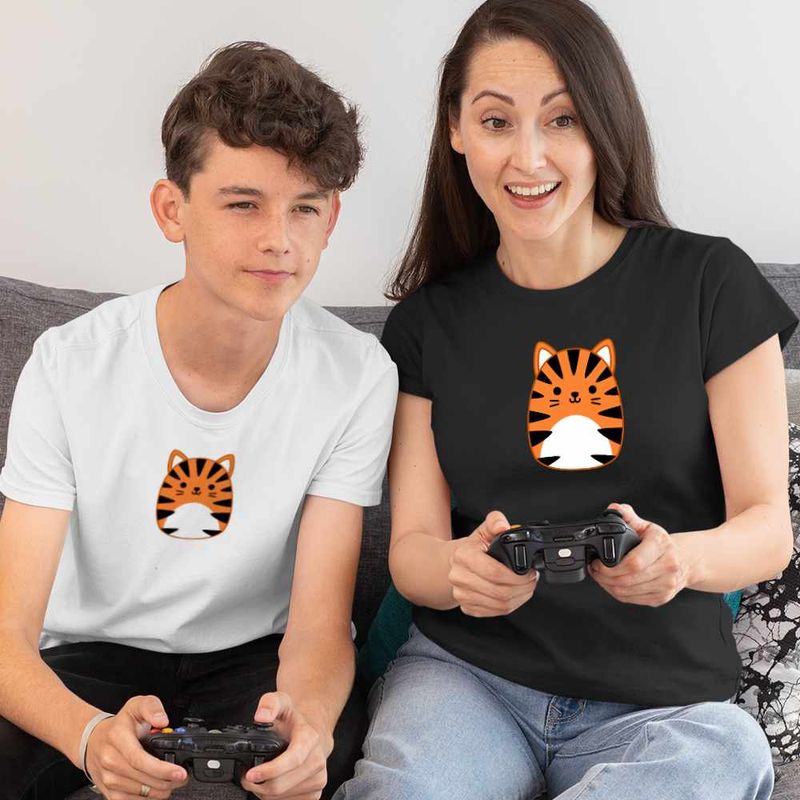 Fashion, accesorii si bijuterii - Copii - Imbracaminte copii - Tricouri copii - Tricou Copii Baieti Squishmallows Tigru Jungla Tigroaica CoolTrend, negru, marime L Copii - Infinity.ro