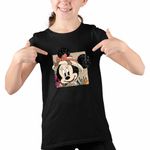 Fashion, accesorii si bijuterii - Copii - Imbracaminte copii - Tricouri copii - Tricou Copii Fete Minnie Mouse Disney CoolTrend, negru, marime M Copii - Infinity.ro