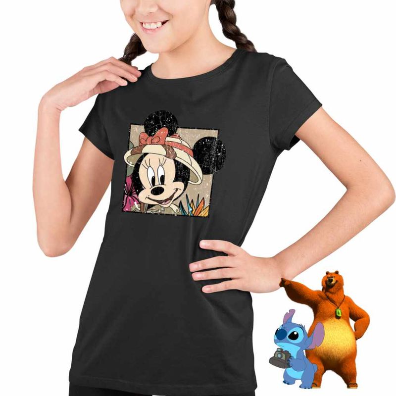 Fashion, accesorii si bijuterii - Copii - Imbracaminte copii - Tricouri copii - Tricou Copii Fete Minnie Mouse Disney CoolTrend, negru, marime M Copii - Infinity.ro