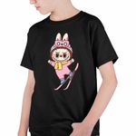 Fashion, accesorii si bijuterii - Copii - Imbracaminte copii - Tricouri copii - Tricou Copii Baieti Labubu Ski Iarna Munte Zapada CoolTrend, negru, marime XS Copii - Infinity.ro