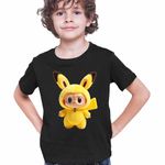 Fashion, accesorii si bijuterii - Copii - Imbracaminte copii - Tricouri copii - Tricou Copii Baieti Labubu Pikachu Pokemon CoolTrend, negru, marime XL Copii - Infinity.ro